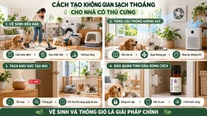 Giữ nhà sạch thoáng cho thú cưng