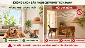 So sánh hương nhẹ và quá nồng
